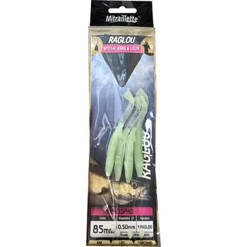 Rybářský háček RAGOT Montáž na mořský rybolov Raglou fosforeskující 4 háčky č. 2 FOSFOR