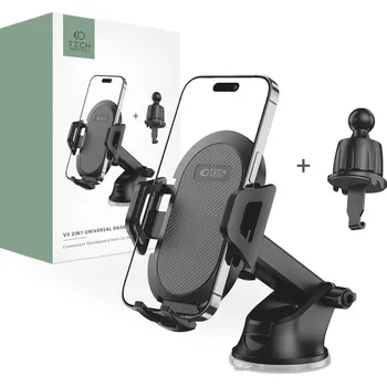 DRŽÁK MOBILU DO AUTA TECH-PROTECT V5 UNIVERSAL DASHBOARD &amp; VENT CAR MOUNT BLACK