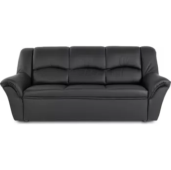 Pohovka Kožená pohovka 3 DUBAJ LUX, černá (k-70)