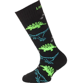 Pánské ponožky SJD dětské merino lyžařské ponožky - Černá 965 / (29-33) XS / Černá