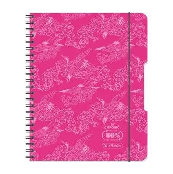 Set školních potřeb Brulion na spirali A4/80K kratka różowy (2szt)