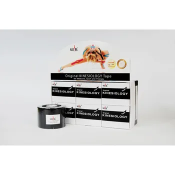 Tejpovací páska NASARA - Original Kinesiology Tape - 5cm x 5m, balení 6ks - černá