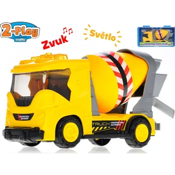 autíčko Mikro trading 2-Play Traffic - Auto stavební míchačka - 22 cm - se světlem a zvukem