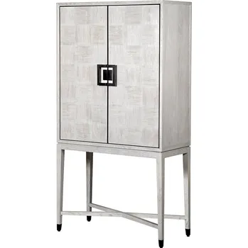 Organizace kuchyně Luxusní dýhovaná barová skříňka Pandora 183cm bílý dub