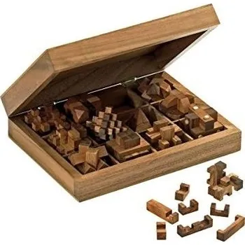 Hlavolam Sada 12 dřevěných hlavolamů Philos