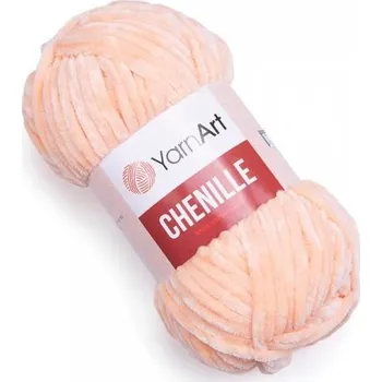 Galanterie Pletací žinylková příze Chenille 100 g sv. oranžová 1ks