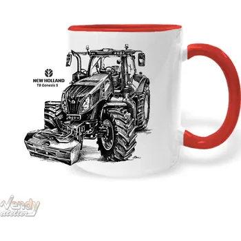 Hrnek - Traktor New Holland T8 Genesis S Barva: Červená