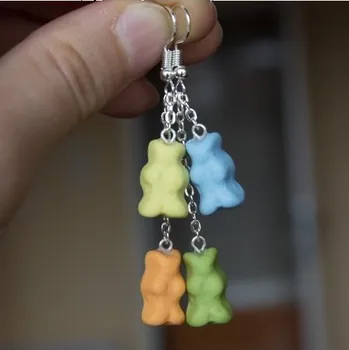 Náušnice CircusMind Sladké náušnice Fimo - gumoví medvídci S3964