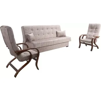 Sedací souprava Sedací souprava Daxter II 3+1+1, béžová (AN 5063/ořech)