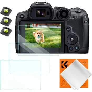 K&F Canon EOS R6 II, R6 a R7 Screen Protector*3pcs+Hot-shoe level*3pcs+Vacuum Cleaning Cloth*1