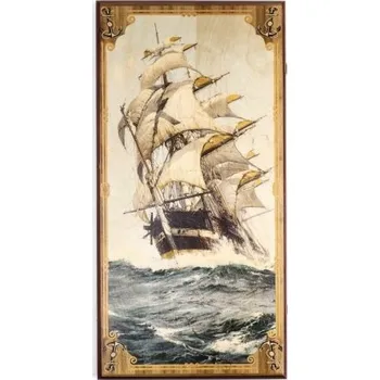 Šachy Stolní hra Nardy Plachetnice 400x200mm