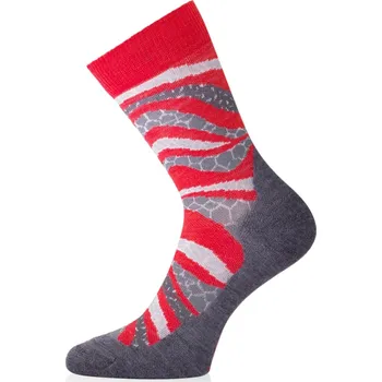 Dámské ponožky Lasting merino ponožky WLF zelené - Červená 338 / (38-41) M / Červená