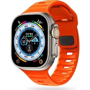 Řemínek na hodinky ŘEMÍNEK DOOP ICONBAND LINE APPLE WATCH 6 / 7 / 8 / 9 / 10 / SE / ULTRA 1 / 2 (44 / 45 / 46 / 49 MM) ORANGE