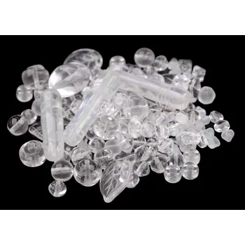Dětské navlékací korálky Skleněné korálky ramš transparent 50g