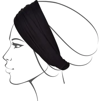 BEAUTY | vrstvená textilní čelenka do vlasů | elastická & pohodlná černá Dedra