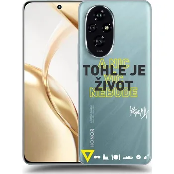 Pouzdro na mobilní telefon Picasee silikonový průhledný obal pro Honor 200 5G - Kazma - TOHLE JE ŽIVOT A NIC VÍC NEBUDE