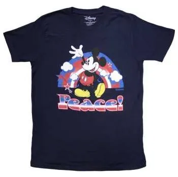 Merch Mickey Mouse: Mickey Mouse Unisex T-shirt: Peace (large) L