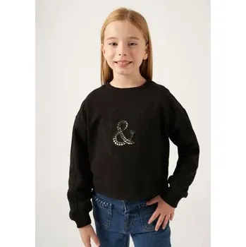 Dívčí mikina dívčí crop top mikina černá Mayoral 6455-36 velikost 170