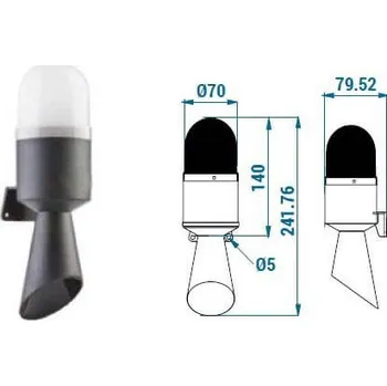 Maják RGB LED maják 70 mm se sirénou TERMWL0200