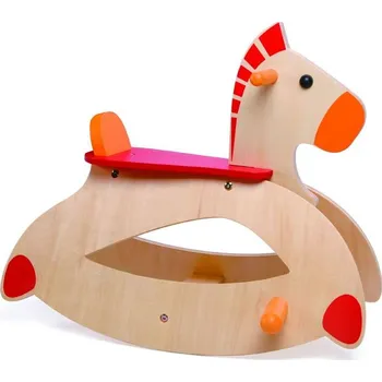 Houpací kůň Teddies Kůň houpací dřevěný hnědý