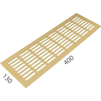Větrací mřížka SRL - ALFA větrací mřížka šířka 130 x 400 mm 130 mm, 400 mm F3 - Zlatý elox