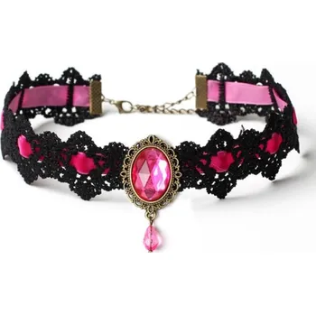 Náhrdelník Gothic Retro Tribal náhrdelník - více barev Tmavě růžová