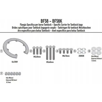 Zavazadlo na motocykl BF56 objímka pro uchycení tankruksaku Voge (pro tanklock Givi,Kappa )