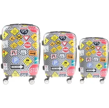 Sada 3 kufrů skořepinových LP22 (dopravní značky)