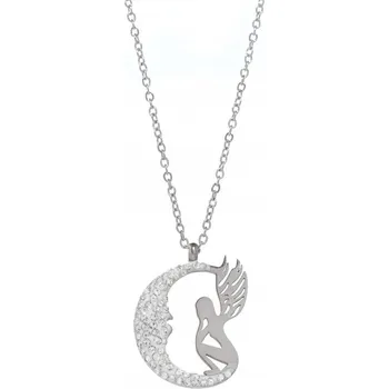 Řetízek Prosperk Řetízek anděl s měsícem Barva: Stříbrná 26985/STR