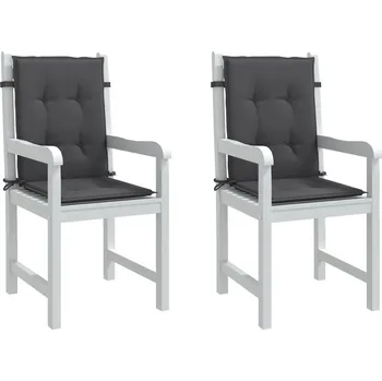 vidaXL Podušky na židli nízké opěradlo 2 ks zelená melanž 100x50x4 cm [4002451] Barva: melanžová antracitová