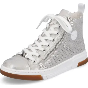 Dámské polobotky RIEKER N3945-40 stříbrné dámské kotníkové tenisky 40