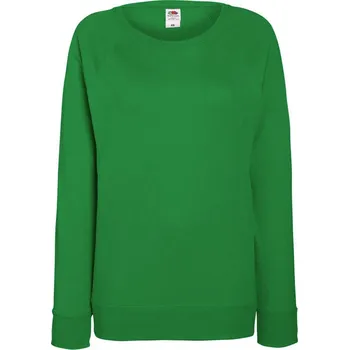 Dámská mikina Fruit of the Loom Dámská lehká raglánová mikina Fruit of the Loom Zelená XS