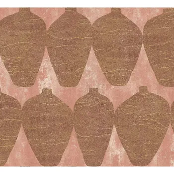 Tapeta Masureel Vliesová tapeta na zeď, vázy, růžová, TER203, Terra, Masureel, velikost 0,7 x 10,05 m