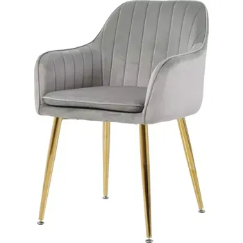 Barová židle LuxuryForm DESIGN Jídelní židle AUSTIN VELUR - světle šedá