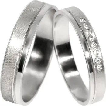 Prsten Zlatnictví Helios Stříbrné snubní prsteny L-227/Ag