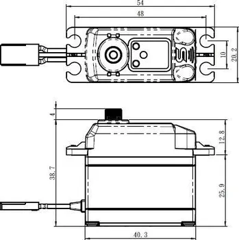 RC náhradní díl SAVOX SB-2273SG BRUSHLESS HiVOLT Digitální servo (28kg-0,095s/60°) - expresní doprava