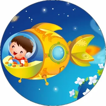 Jedlá dekorace na dort Jedlý papír chlapec v raketě 19,5 cm