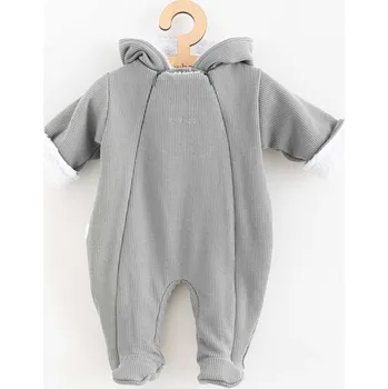 Kojenecký overall Kojenecká kombinéza s kapucí New Baby Frosty grey, vel. 68 (4-6m)