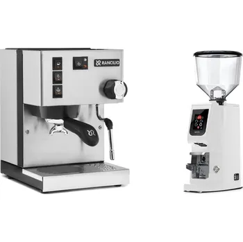 Kávovar Rancilio Silvia E + Eureka Atom W 65, white