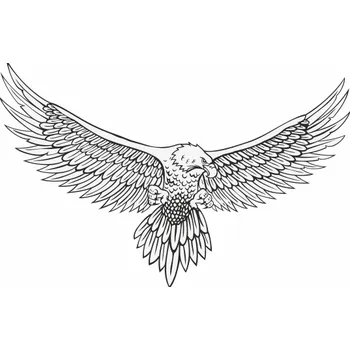 Traiva s.r.o. Silueta orla v letu, proti narážení ptáků do oken - černobílá Verze: Samolepka 297 x 210 mm (A4) tl. 0.1 mm - Kód: 08759