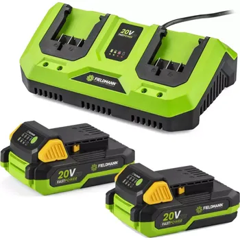 Rychlonabíječka FIELDMANN FDUZ 79110 2x20V + 2x Akumulátor 2Ah FDUZ 79020