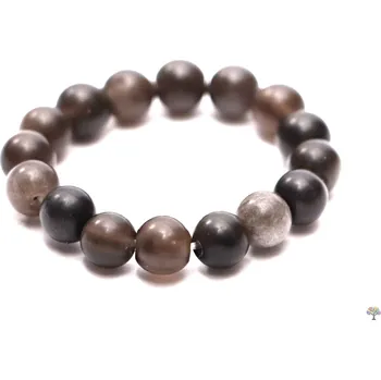 Prsten Magieprirody.cz Prsten Obsidián stříbrný - 4 mm kuličky #24 - z přírodních kamenů