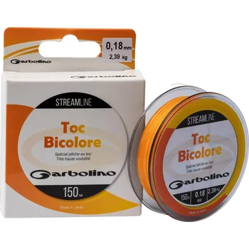 GARBOLINO Nylonový vlasec na lov pstruhů na přívlač dvoubarevný oranžovo-žlutý 20/100