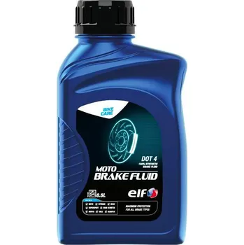 Brzdová kapalina Elf Moto Brake Fluid DOT 4 - 0,5l (Vysoce výkonná syntetická brzdová kapalina)
