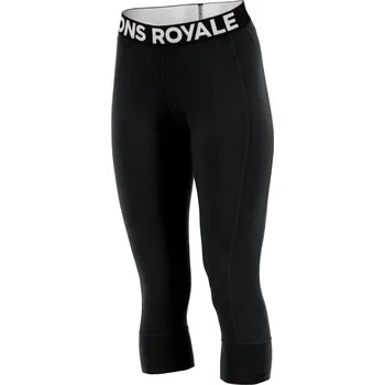 Pánské termo spodky Legíny MONS ROYALE CASCADE MERINO BASE LAYER 3/4 LEGGING WMNS black Velikost: S