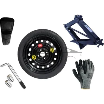 Plechové kolo Sada - Dojezdové kolo SMART FORTWO III R15 4x100x60,1 + gola klíč + hever + obal na hever