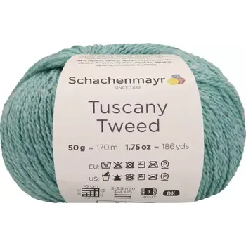 Příze Schachenmayr Tuscany Tweed 67 Mint (Přírodní směsová příze Tuscany Tweed Mint)