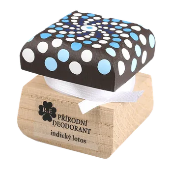 Přírodní krémový deodorant Indický lotos - ručně malovaný s mandalou 15 ml