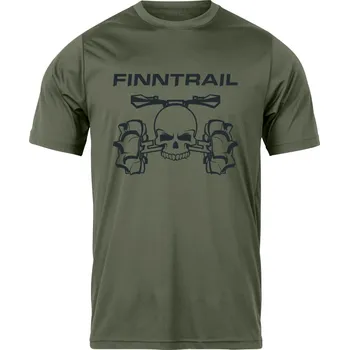 Pánské tričko Finntrail T-shirt ATV skull Khaki M