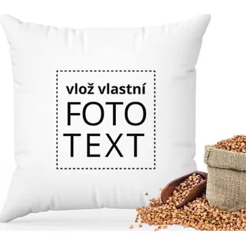 Polštář Nahřívací pohankový polštář s vlastním potiskem 40x40 cm